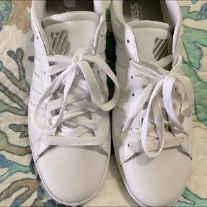 Men’s white K-Swiss court shoes size 11.5